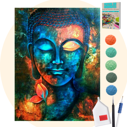 Kit Completo - Pintura em Diamantes - Buda