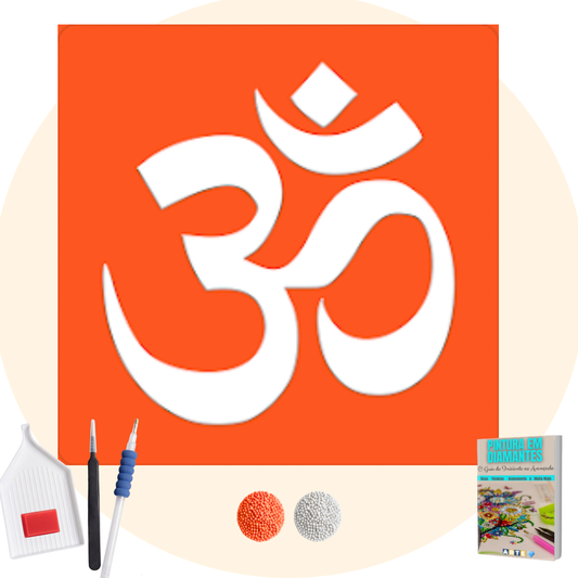 Kit Completo - Pintura em Diamantes - Bandeira hindu