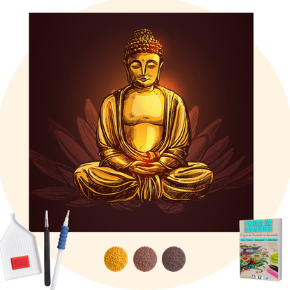 Kit Completo - Pintura em Diamantes - Budismo