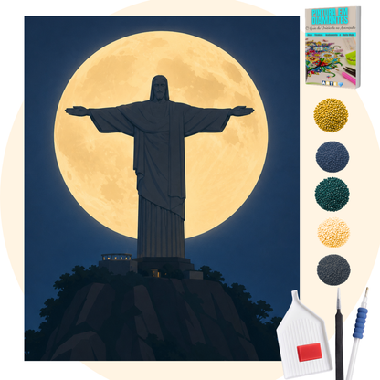 Kit Completo - Pintura em Diamantes - Cristo Redentor