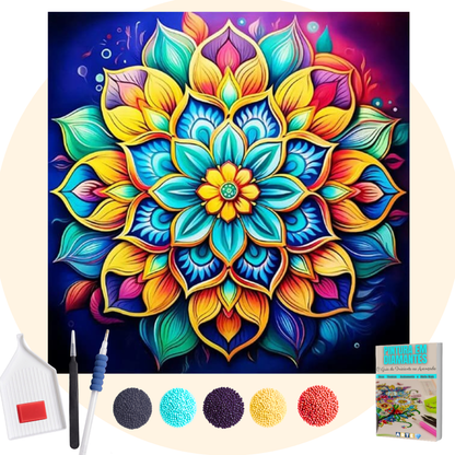 Kit Completo - Pintura em Diamantes - Mandala Conexão