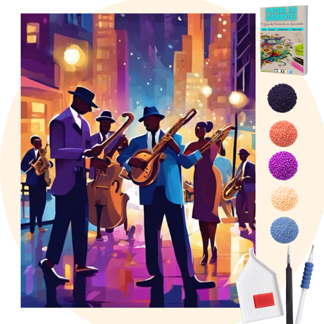 Kit Completo - Pintura em Diamantes - Jazz