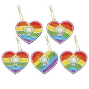 Kit Completo - Pingente em Pintura Diamantes - Corações pérola