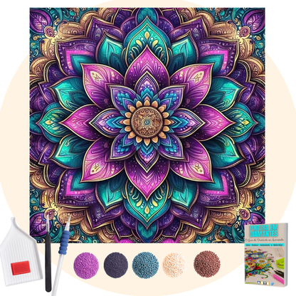 Kit Completo - Pintura em Diamantes - Mandala Vivacidade