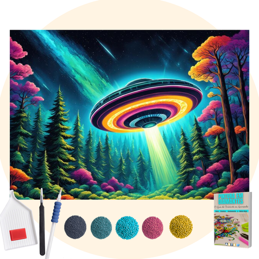 Kit Completo - Pintura em Diamantes - Abdução