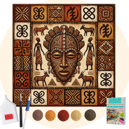 Kit Completo -  Pintura em Diamantes - Arte tribal