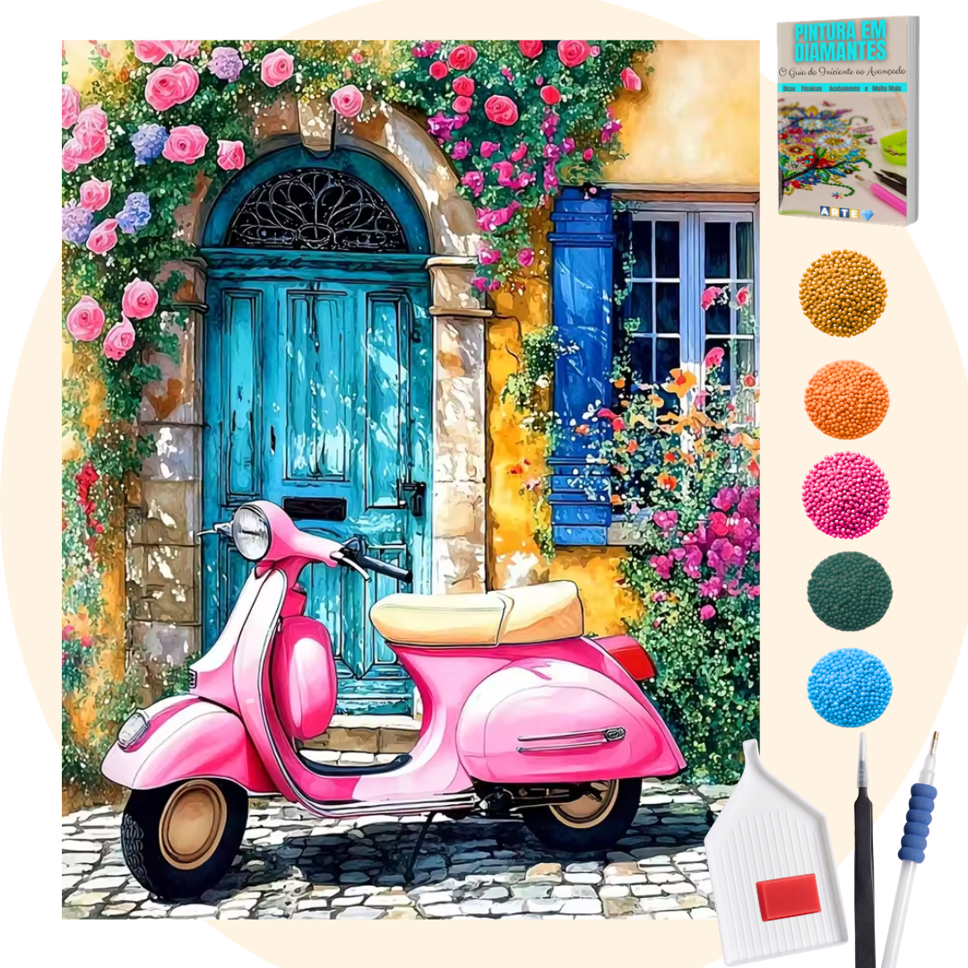 Kit Completo - Pintura em Diamantes - Vespa