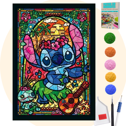 Kit Completo - Pintura em Diamantes - Stitch Mosaico
