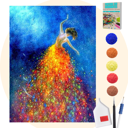 Kit Completo - Pintura em Diamantes - Bailarina Abstrato