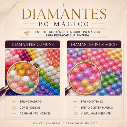 Kit Completo - Pintura em Diamantes Especiais Pó Mágico - Siciliano