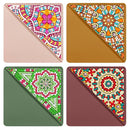 Kit 4 Marcadores de Livros Diagonal - Pintura em Diamante - Mandala flor 2