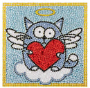 Kit Completo - Pintura em Diamante Kids - gatinho anjo - 15x15cm