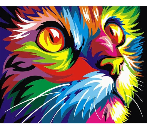 Kit Completo - Pintura em Diamantes - Olhar Felino