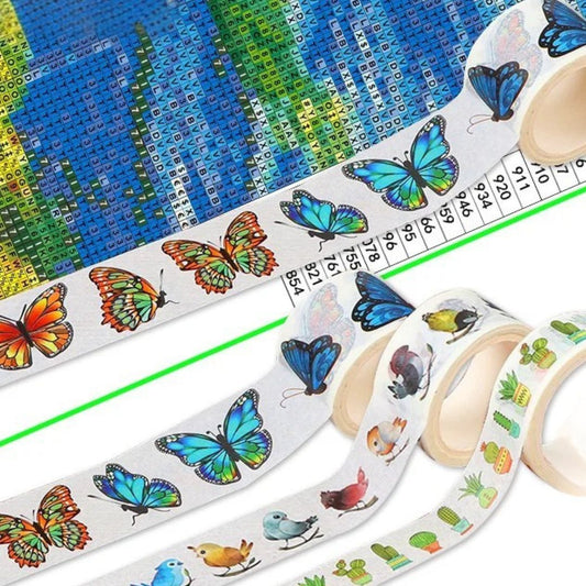 Fita Adesiva Decorativa para Bordas de Pintura em Diamantes