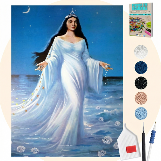 Kit Completo - Pintura em Diamantes - Iemanjá