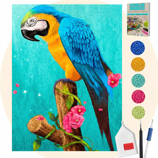 Kit Completo - Pintura em Diamantes - Ararinha