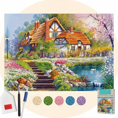 Kit Completo - Pintura em Diamantes - De boa na lagoa