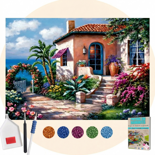 Kit Completo - Pintura em Diamantes - Lar feliz