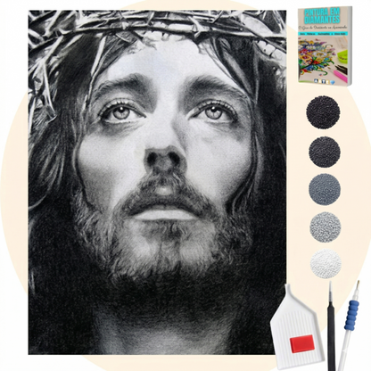 Kit Completo - Pintura em Diamantes - Jesus Cristo