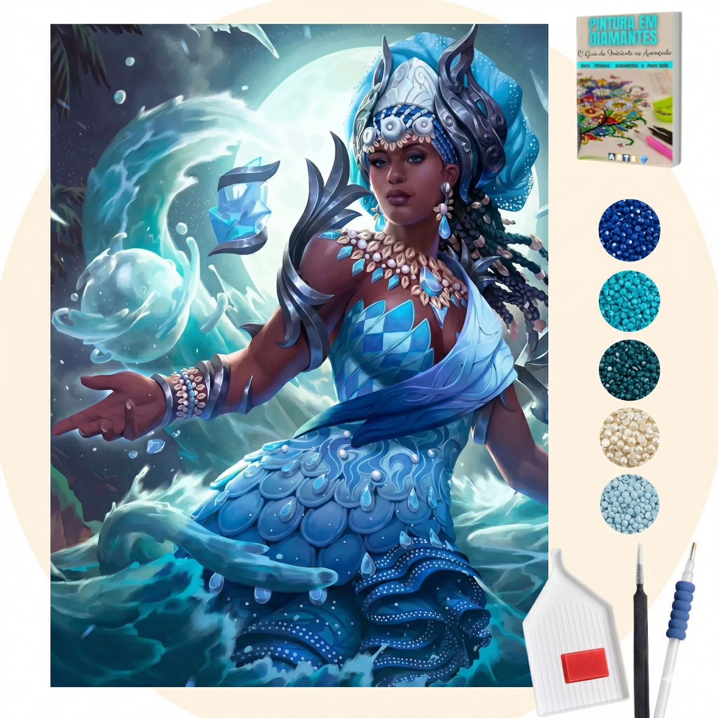 Kit Completo - Pintura em Diamantes - Iemanjá 2