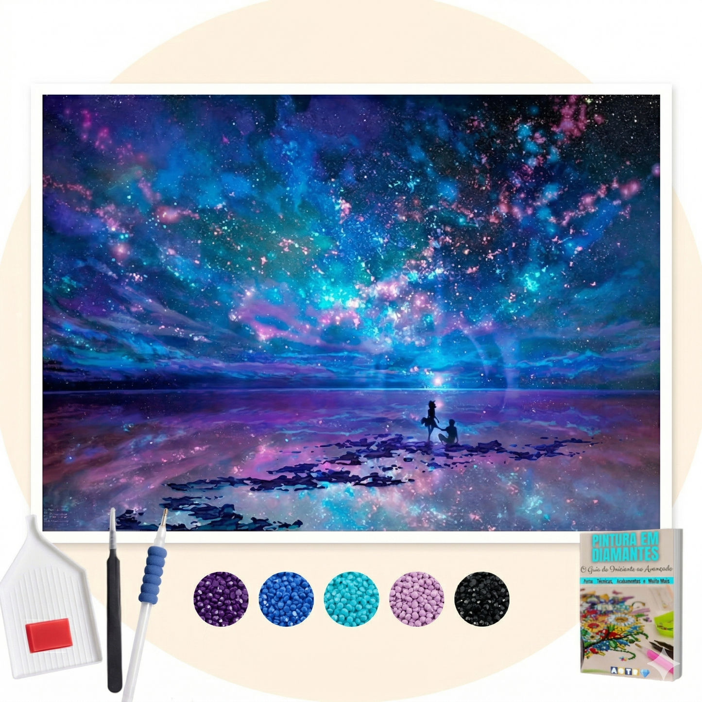 Kit Completo - Pintura em Diamantes - Céu Encanto
