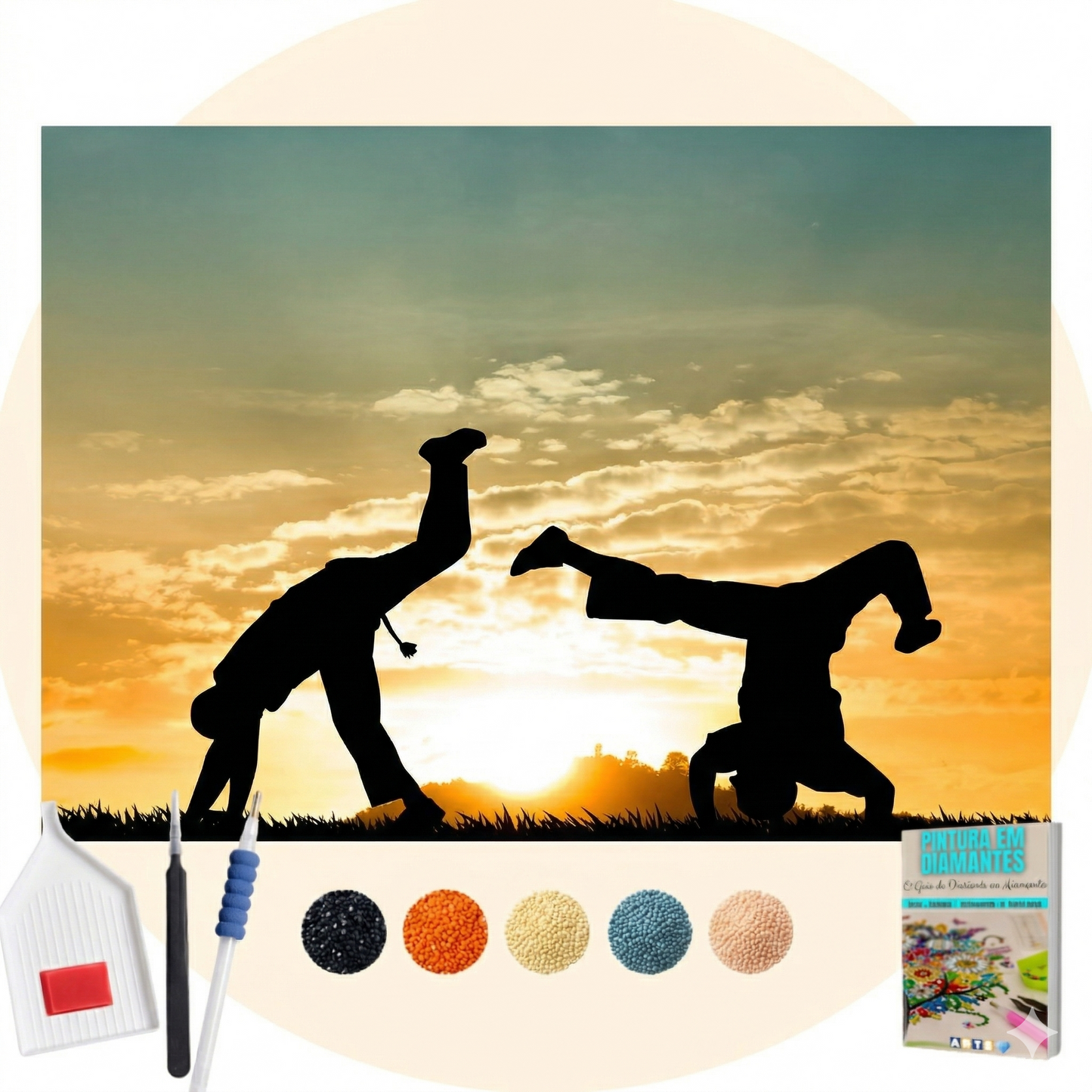 Kit Completo - Pintura em Diamantes - Capoeira 2