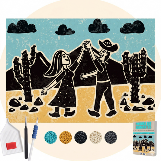 Kit Completo - Pintura em Diamantes - Xilogravura