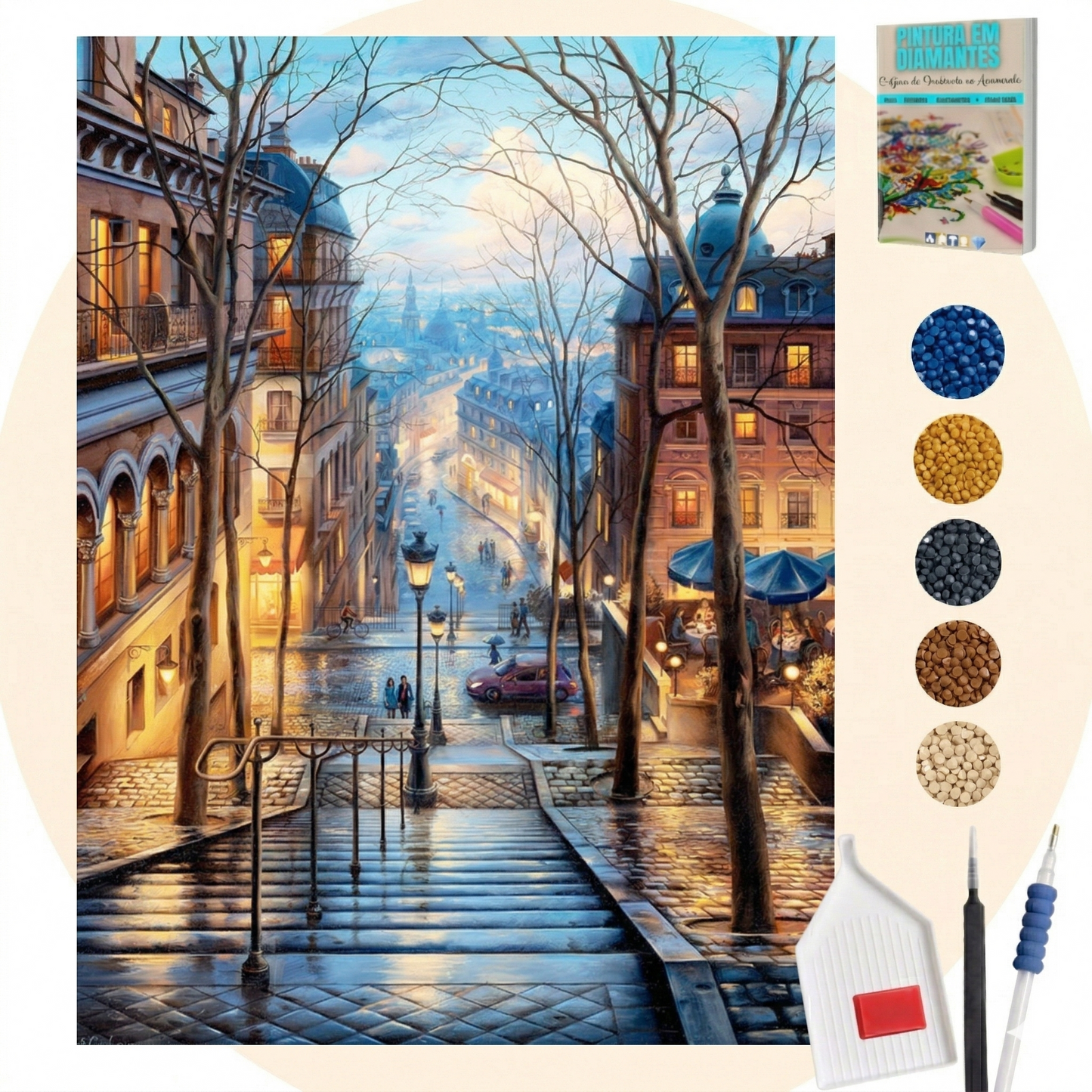 Kit Completo - Pintura em Diamantes - MontMartre