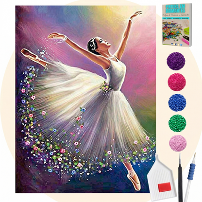 Kit Completo - Pintura em Diamantes - Bailarina