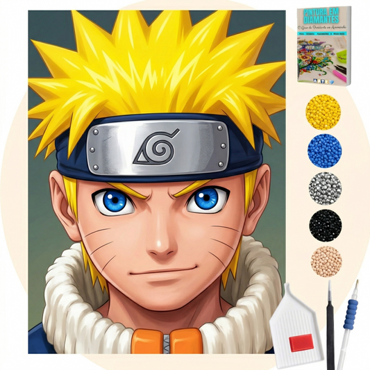 Kit Completo - Pintura em Diamantes - Naruto