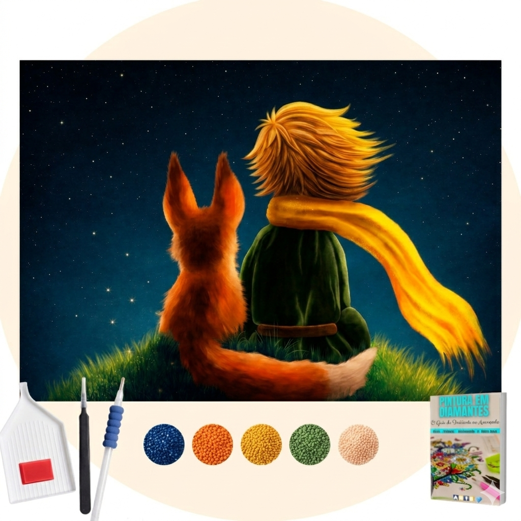 Kit Completo - Pintura em Diamantes - Pequeno Principe