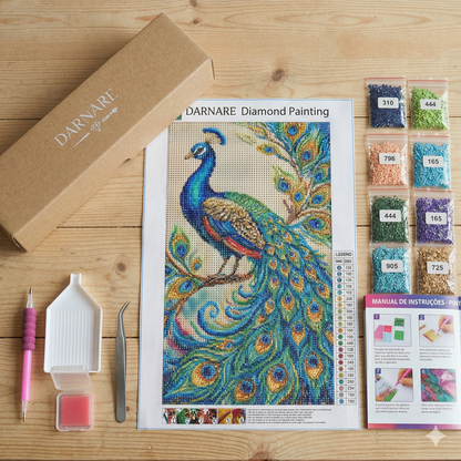 Kit Completo - Pintura em Diamantes - Mulher de outono
