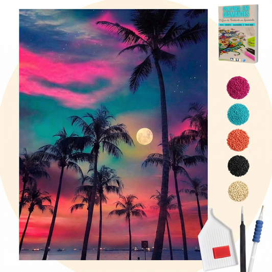 Kit Completo - Pintura em Diamantes - Relaxando a Mente