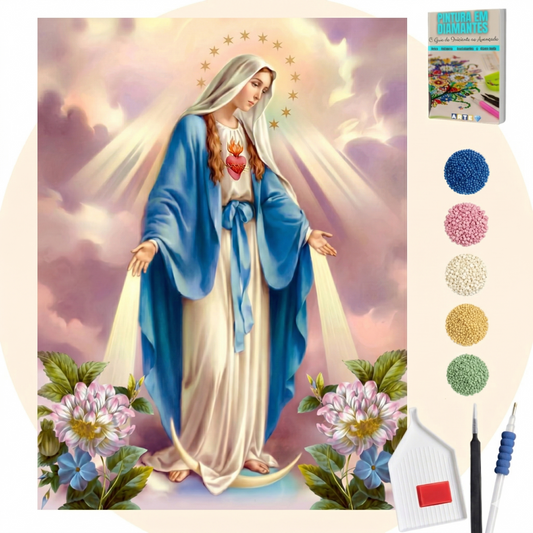 Kit Completo - Pintura em Diamantes - Nossa Senhora Mãe