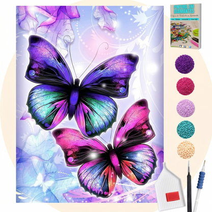 Kit Completo - Pintura em Diamantes - Butterfly