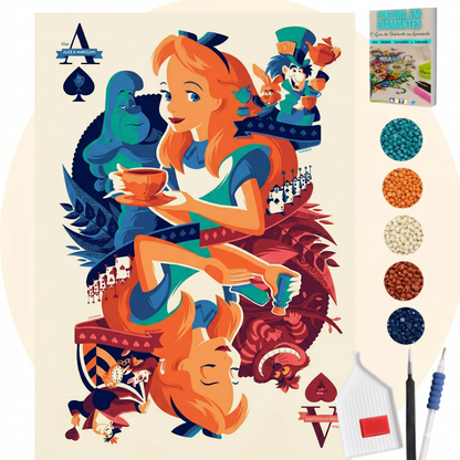 Kit Completo - Pintura em Diamantes - Alice