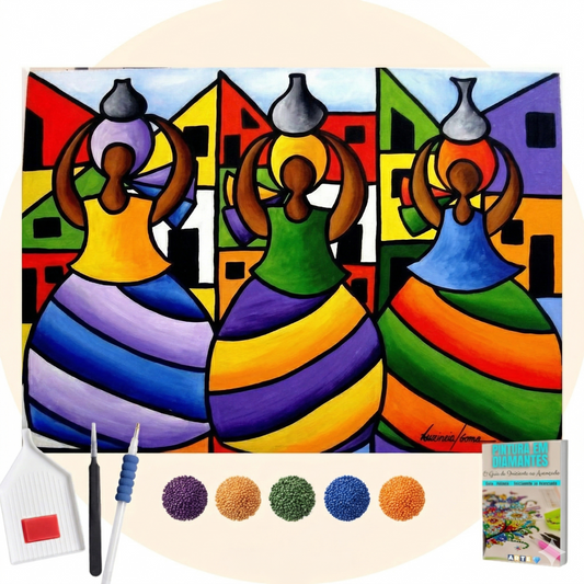 Kit Completo - Pintura em Diamantes - Baianas