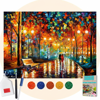 Kit Completo - Pintura em Diamantes - Brilho da noite