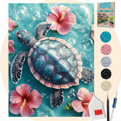 Kit Completo - Pintura em Diamantes - Tartaruga