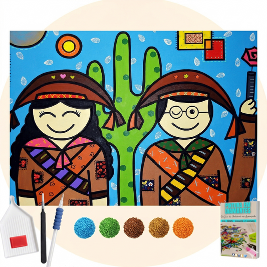 Kit Completo - Pintura em Diamantes - Xilogravura 4