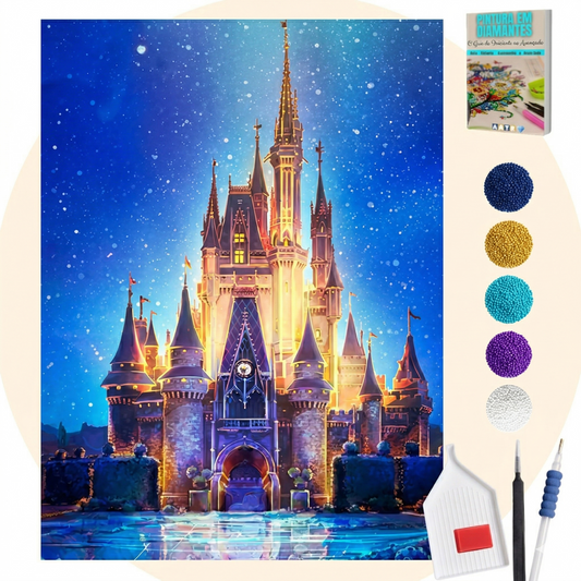 Kit Completo - Pintura em Diamantes - Castelo Mágico