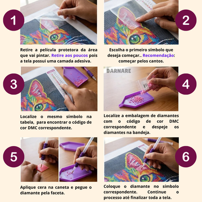 Kit Completo - Pintura em Diamantes - Porta grega