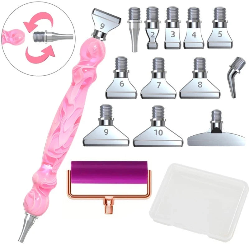 Kit  Caneta especial com 14 pontas- Pintura em Diamante
