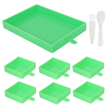 Kit 6 bandejas + bandejão - Pintura em Diamante
