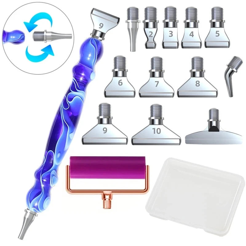 Kit  Caneta especial com 14 pontas- Pintura em Diamante