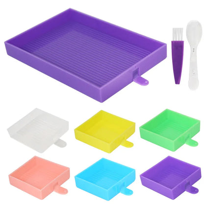 Kit 6 bandejas + bandejão - Pintura em Diamante