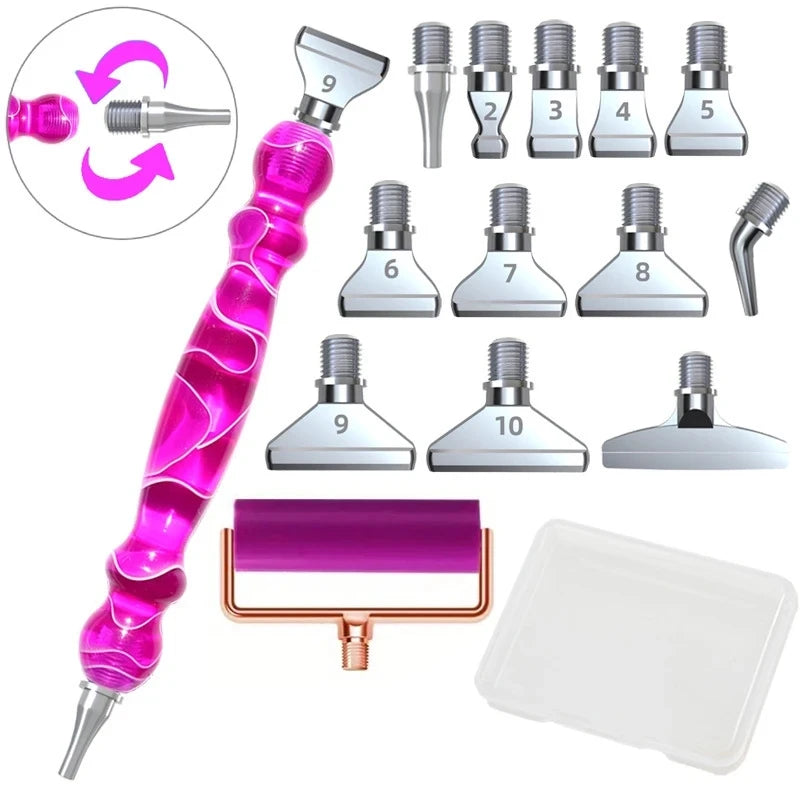 Kit  Caneta especial com 14 pontas- Pintura em Diamante