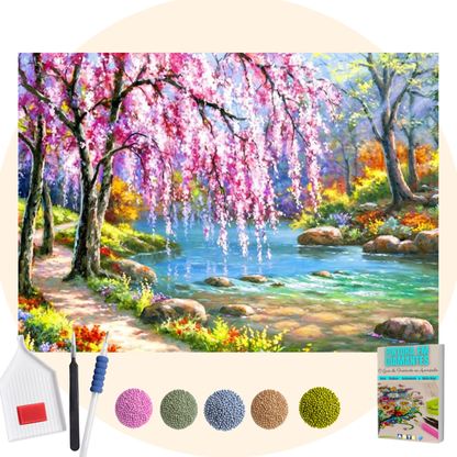Kit Completo - Pintura em Diamantes - Natureza bela