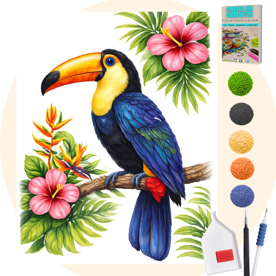 Kit Completo - Pintura em Diamantes -Tucano