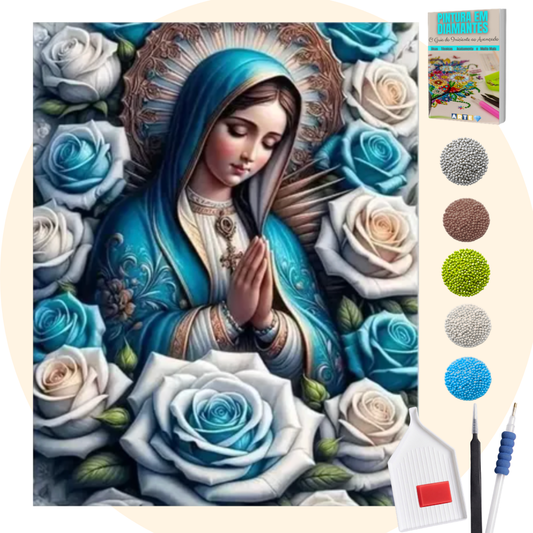 Kit Completo - Pintura em Diamantes - Maria